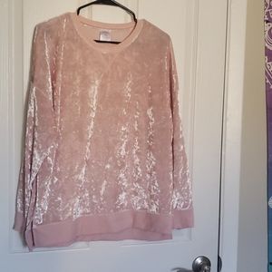 Pink Velvet Pull Over